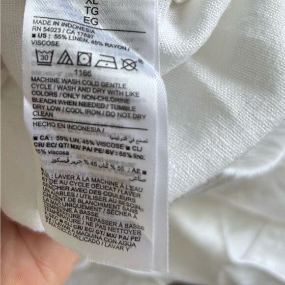 Old Navy High-Waisted White Linen-Blend Pull-On Shorts 3 inch inseam size XL - Picture 5 of 8